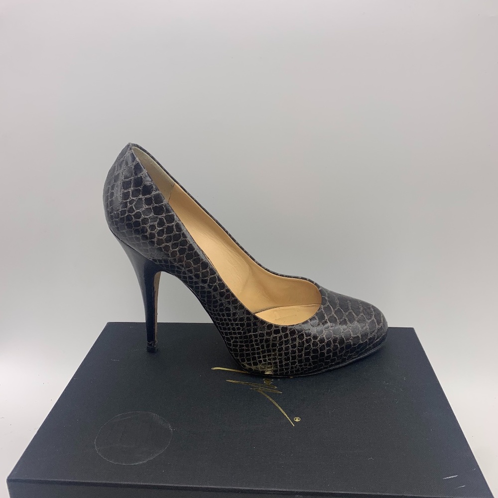 Giuseppe Zanotti Pumps Croc Embossed Leather Pumps Italy 41